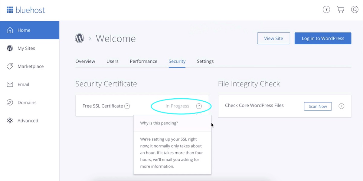 Step 4 - Install SSL Certificate for WordPress on Bluehost