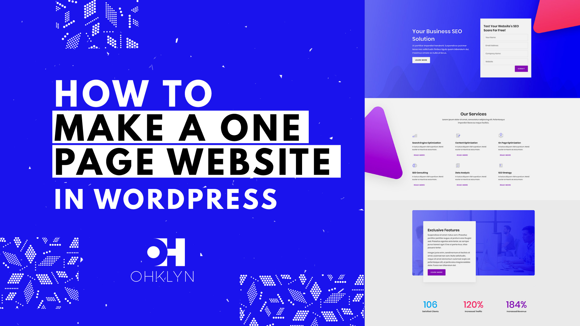 How To Make A One Page Website In WordPress Create A Single Page Website