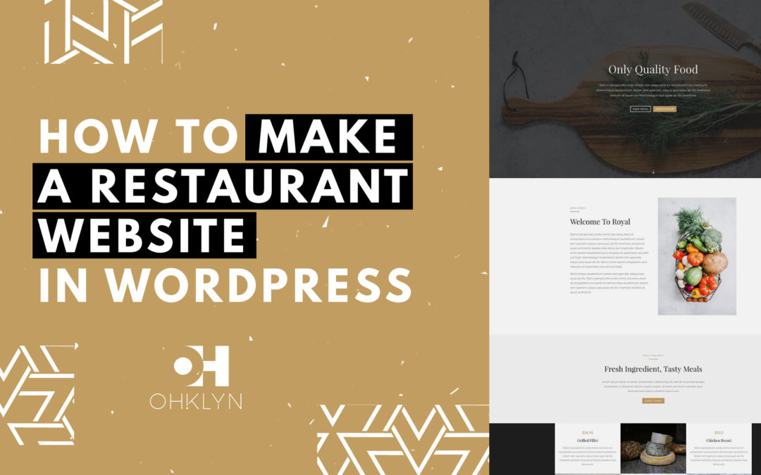 How to Make a Restaurant Website in WordPress