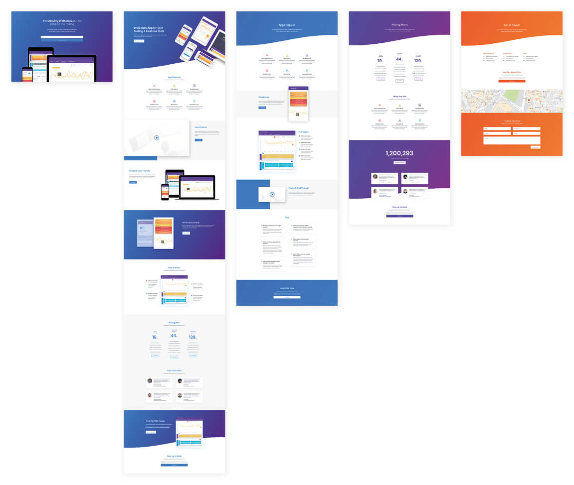 Free App Product Marketing Layout Pack for Divi