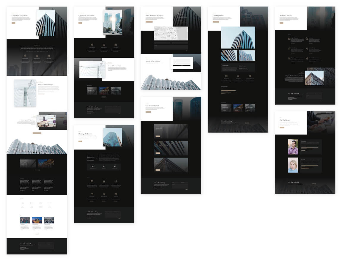 Free Architecture Firm Layout Pack for Divi