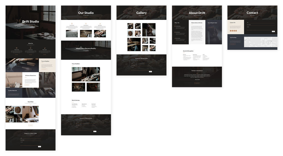 Free Artist Layout Pack for Divi