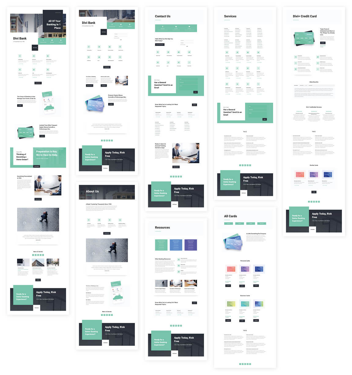 Free Bank Layout Pack for Divi