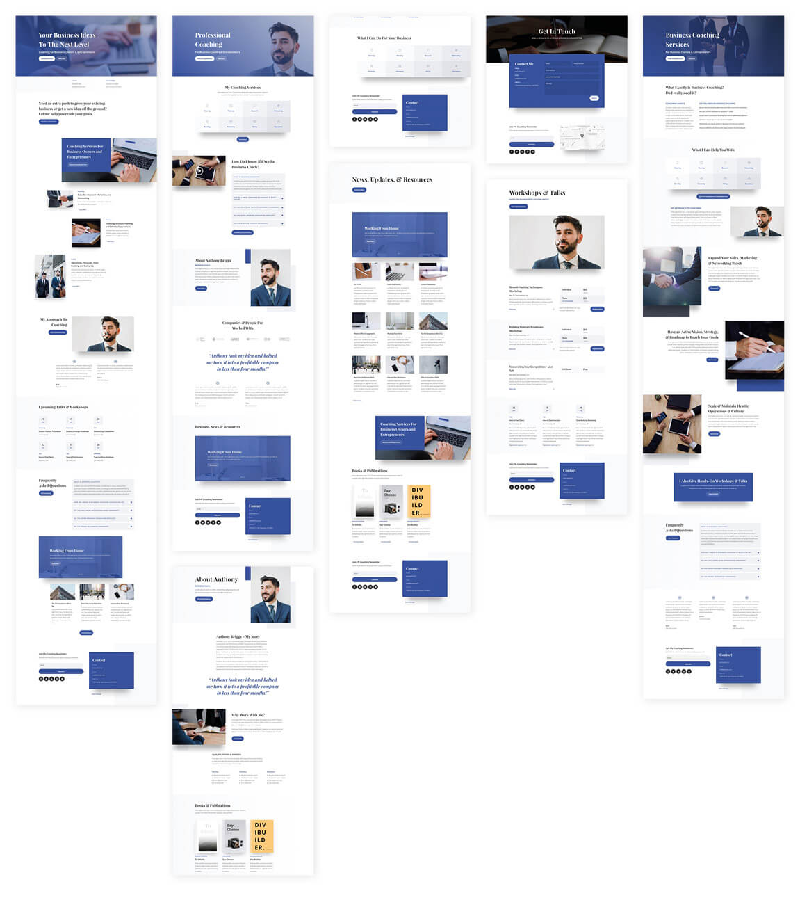 Free Business Coach Layout Pack for Divi