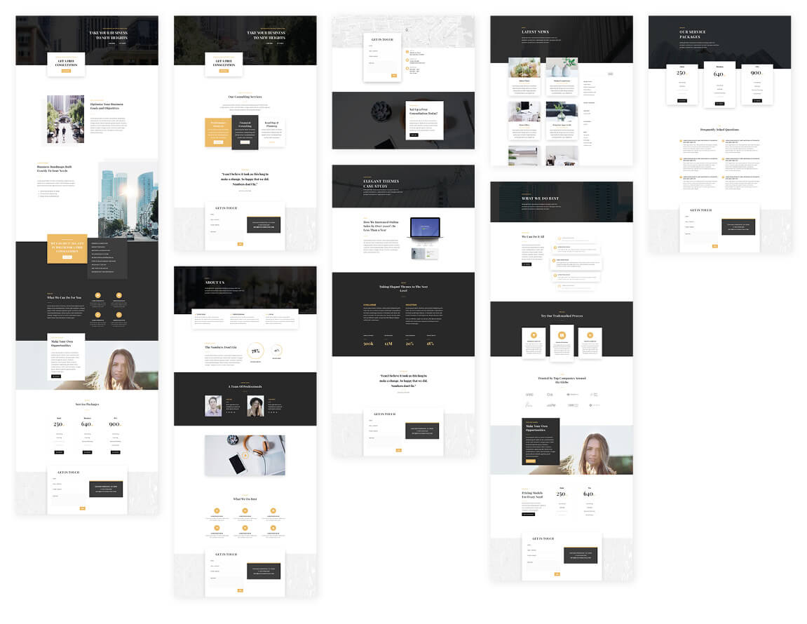 Free Business Consultant Layout Pack for Divi