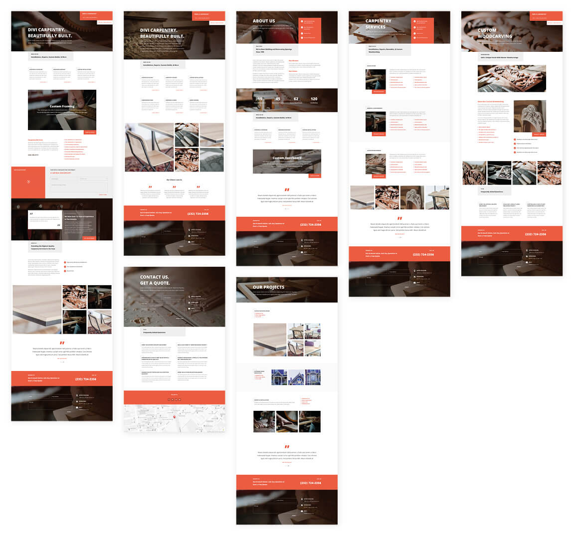 Free Carpenter Layout Pack for Divi