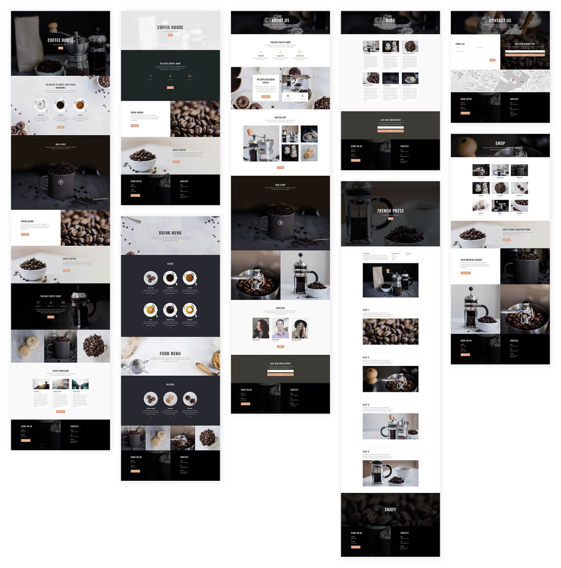 Free Coffee Shop Layout Pack for Divi