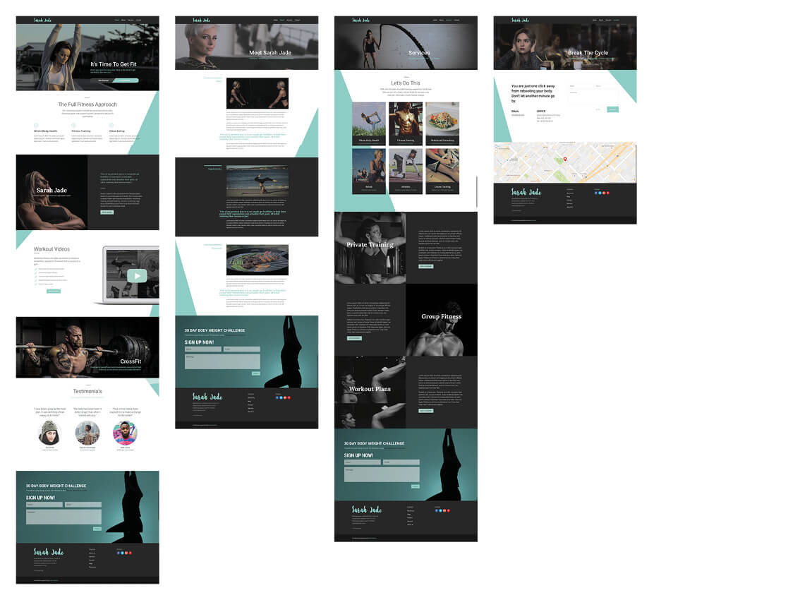 Free Fitness Layout Pack Website Template for Divi