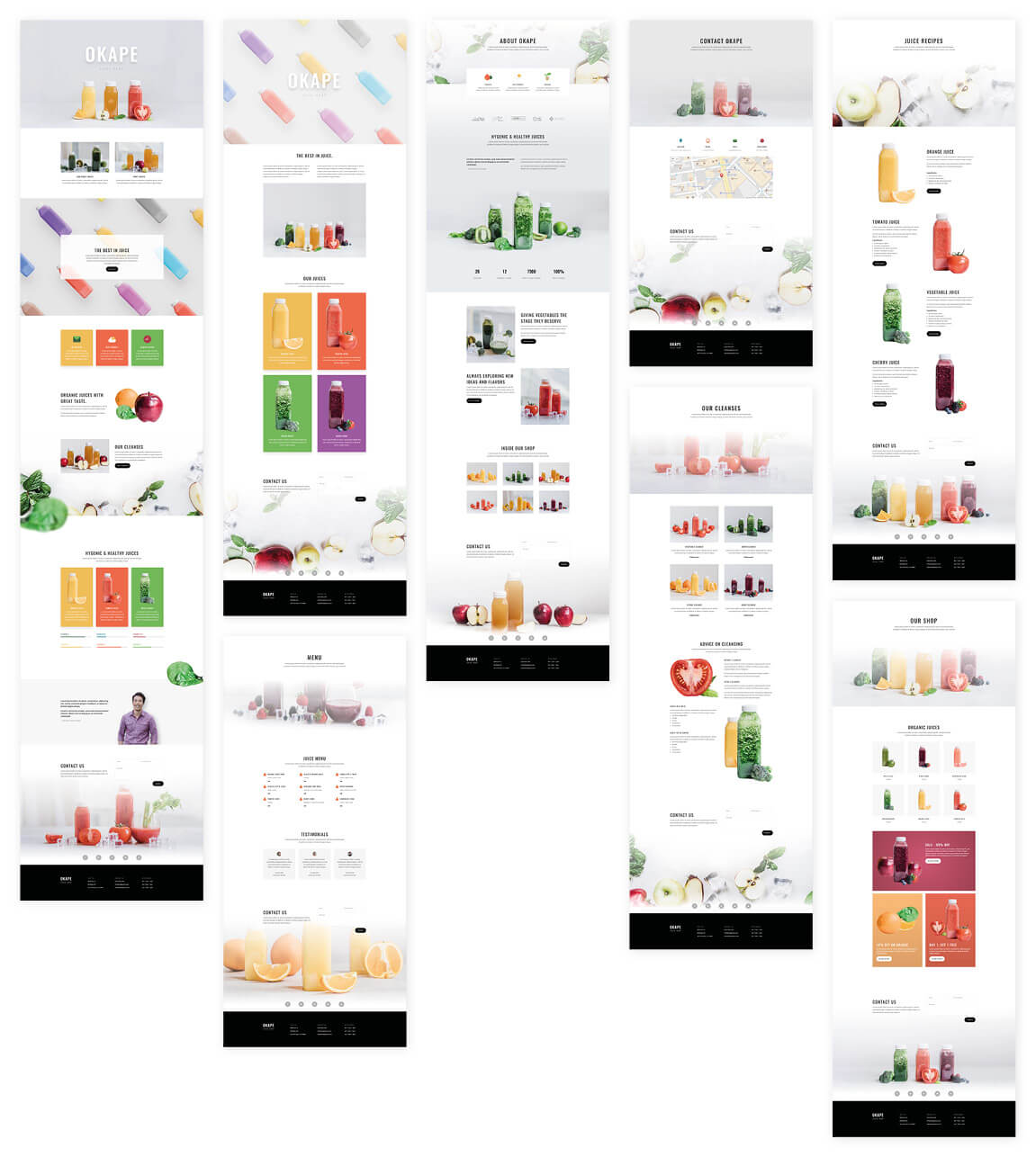 Free Juice Shop Layout Pack Website Template for Divi