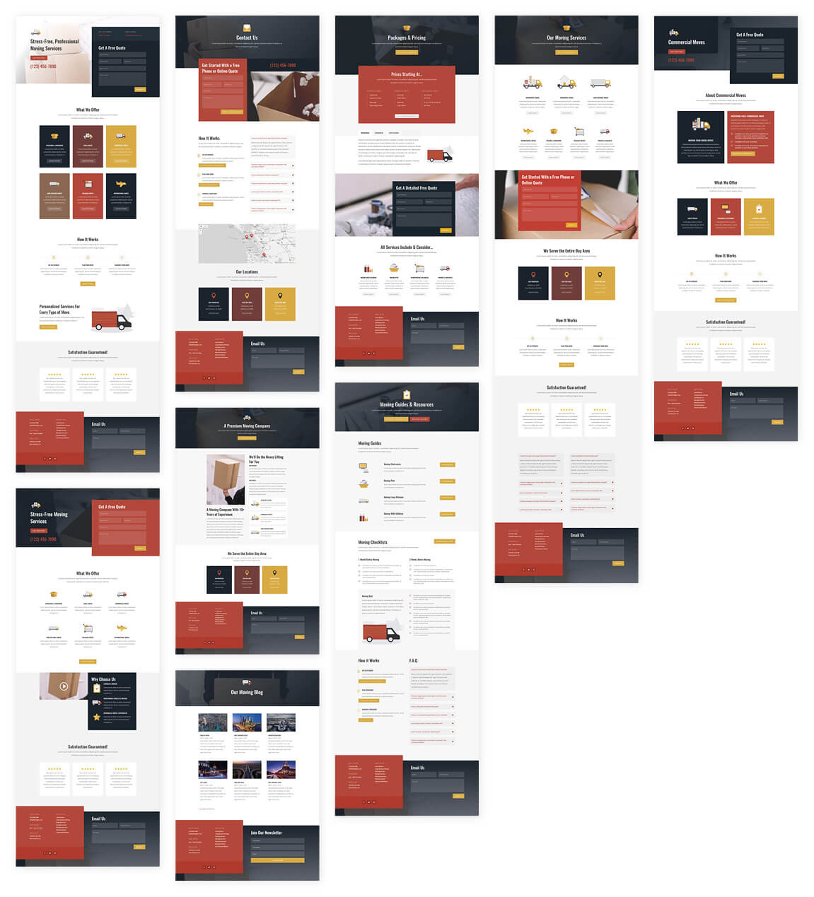 Free Moving Company Layout Pack Website Template for Divi