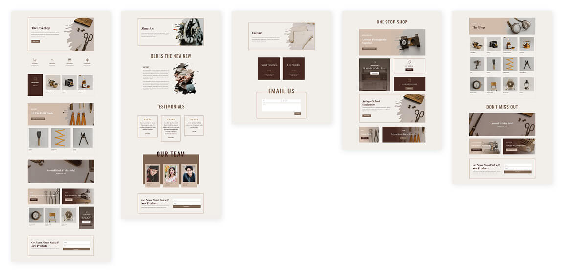 Free Online Store Layout Pack Website Template for Divi